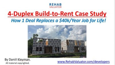 [REDP] Build For Rent Duplex Case Study: How One Deal Equals $40k/Year Job (without going to work)