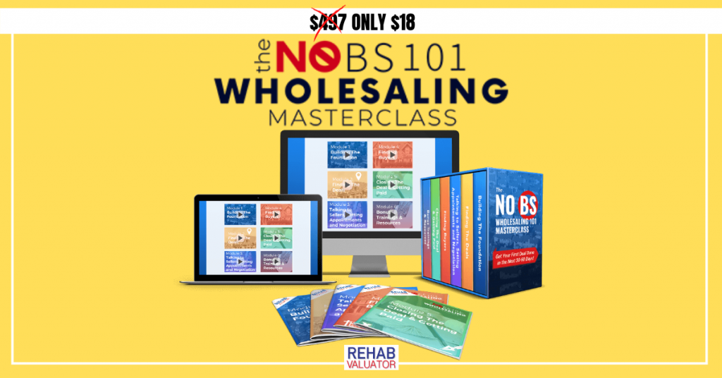 the no BS 101 wholesaling masterclass banner
