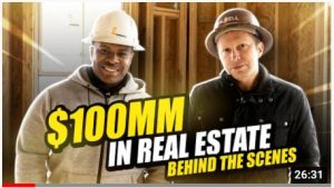 $100mm in real estate behind the scenes banner
