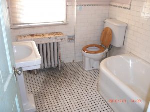 dirty bathroom, old tile