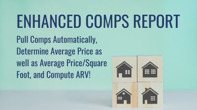 rehab valuator premium software update enhanced comps report. pull comps automatically, determine average price as well as average price per square foot, and compute ARV