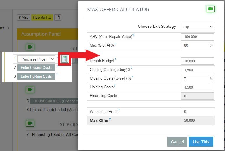 Rehab Valuator Max Offer Calculator to make sure you never overpay
