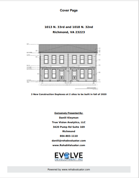 cover page of a commercial real estate presentation