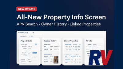 All-New Property Info Screen: APN Search, Owner + Mortgage History & Linked Properties